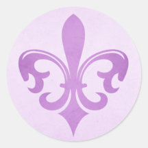 Purple Fleur de lis pegatina