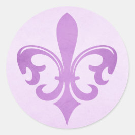 Purple Fleur de lis pegatina