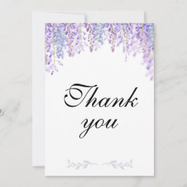 Purple Floral Gracias Boda De Tarjetas