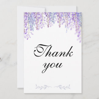 Purple Floral Gracias Boda De Tarjetas