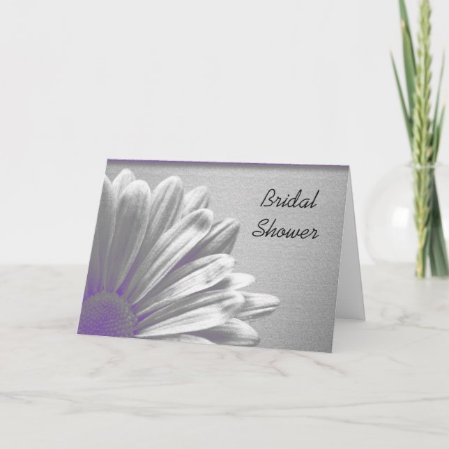 Purple Floral Highlights Invitación a la ducha de  (Anverso)