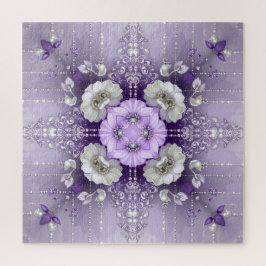 Purple Floral Jigsaw Puzzle