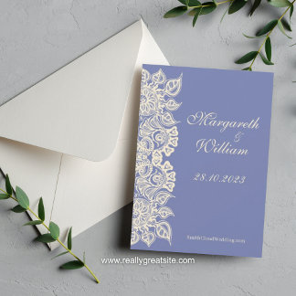 Purple Floral Lace Guardar la tarjeta de fecha