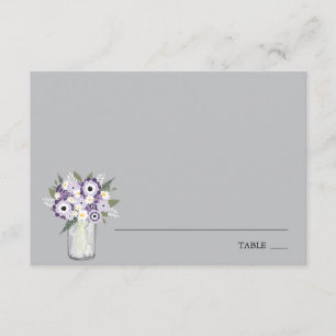 Purple Garden Mason Jar   Tarjeta Escort Place
