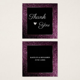 purple glitter thank you Profile Card