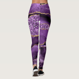 Purple Gold Purpurina Sparkly Leggings Nombre pers