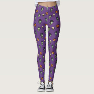 💜 Purple Gothic Frankenstein Leggings 🕸️ 🦇