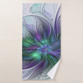 Purple Green Flower Modern Abstract Art Fractal