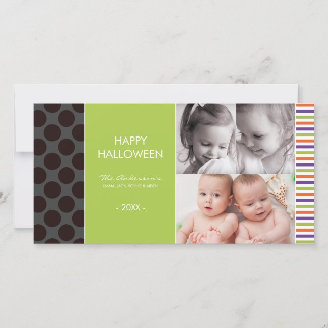 PURPLE HALLOWEEN | TARJETAS DE FOTO DE HALLOWEEN (Anverso)