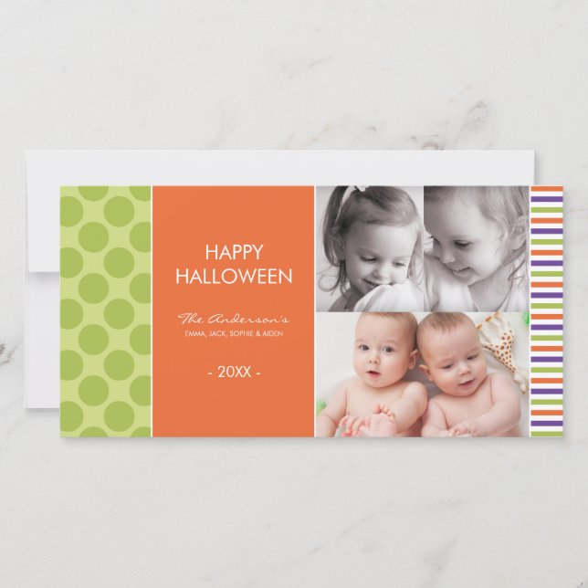 PURPLE HALLOWEEN | TARJETAS DE FOTO DE HALLOWEEN (Anverso)