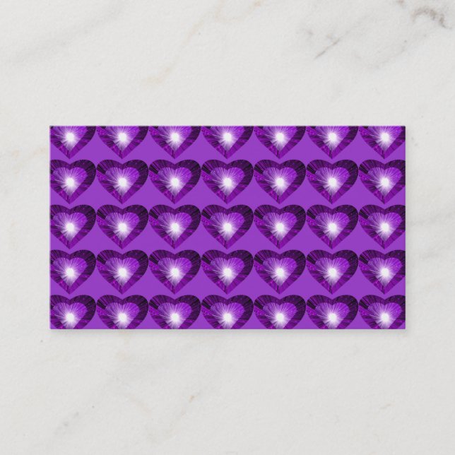 Purple Heart 'corazones' tarjeta de negocios púrpu (Anverso)