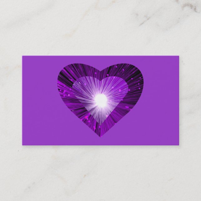 Purple Heart tarjeta de negocios morada (Anverso)