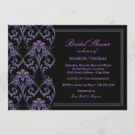 Purple Iris Damask | Invitación a la ducha de novi