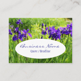 Purple Irises Flower Garden Tarjeta de visita impo