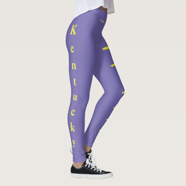 Purple Kentucky Goldenrod State Flower Leggings (Derecha)