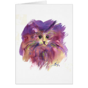 PURPLE KITTEN,KITTY CAT PORTRAIT