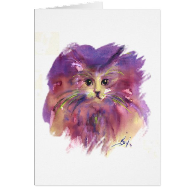 PURPLE KITTEN,KITTY CAT PORTRAIT (Frente)