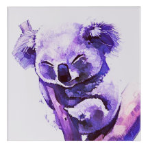 Purple Koala Bear arte de pared acrílico