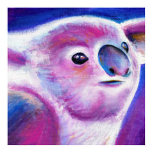 Purple Koala facial arte animal