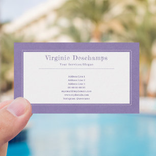 Purple Kraft y una tarjeta de visita Minimalista r