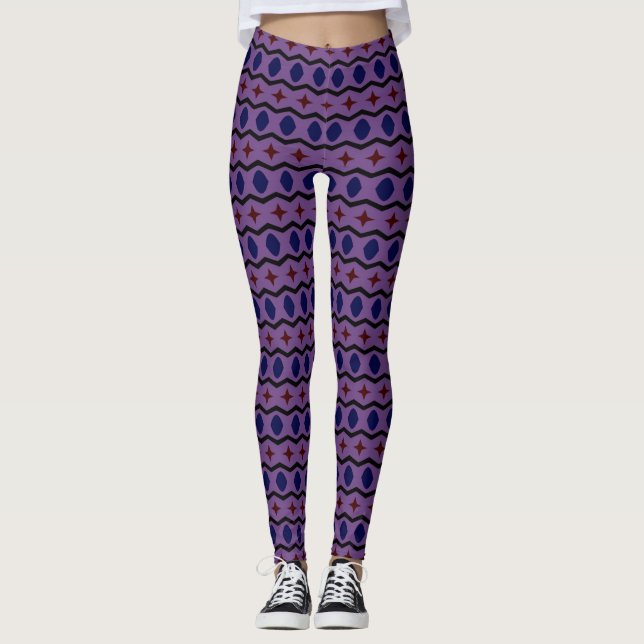 Purple leggings with horizontal stripes (Anverso)