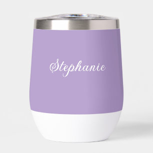 Purple Lilac Name Modern Elegant Monograma Boho