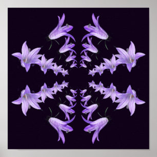 Purple Lily Flowers Mirror Resumen Arte