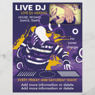 Purple Live DJ Flyer