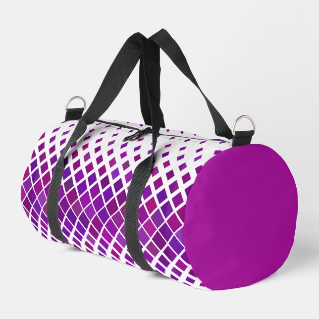 Purple Magenta Diamantes Diseño Bolsa Duffel (Esquina izquierda)