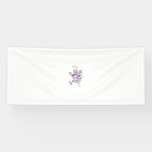 Purple-Magenta, Naranja Reddish, pancarta tealish