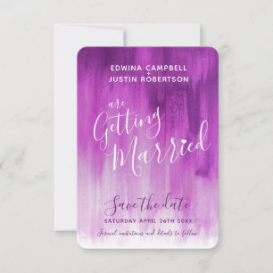 Purple mauve plum arte moderno guardar las tarjeta