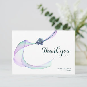 Purple Mini Floral Gracias tarjeta