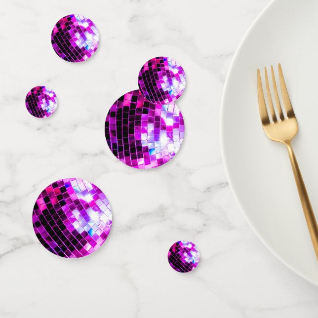 Purple Mirror Disco Ball Confetti (Grupo)