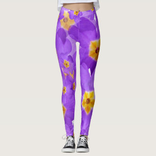 Purple Mood Floral Elegance personalizados Legging