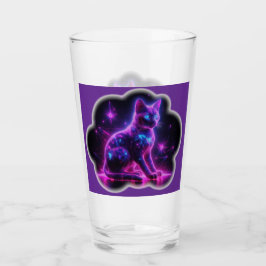 Purple Neon Siamese Cat With Blue Eyes & Starburst