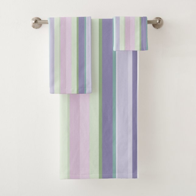 Purple, Neptune, sea green, and Lavender stripes (In situ)