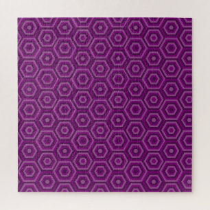 Purple Nested Hexagers Rompecabezas