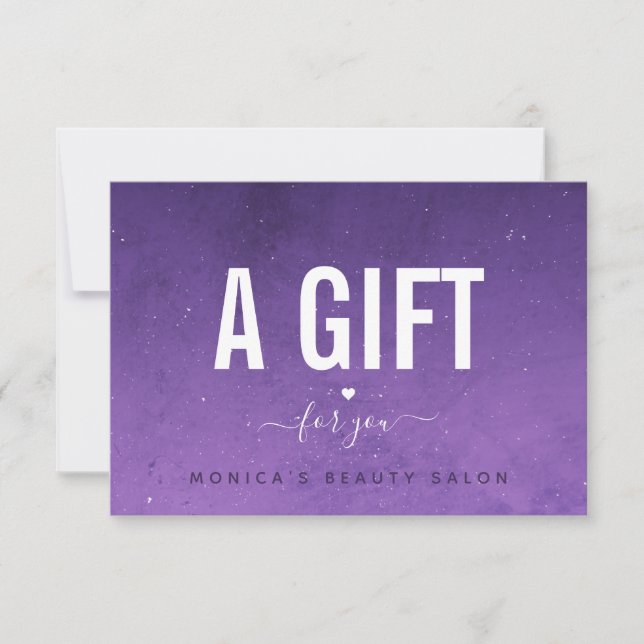 Purple Night Sky Galaxy Cosmic Universe Heart Love (Anverso)