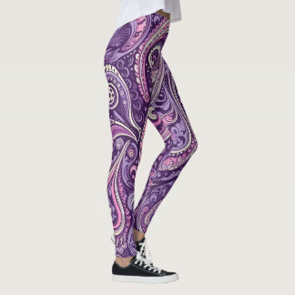 Purple paisley legging