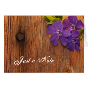 Purple Periwinkle y Barn Wood Just a Note