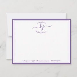 Purple Personalizado | De La Tarjeta De Nota