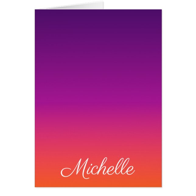 Purple, pink and orange gradient ombre (Frente)