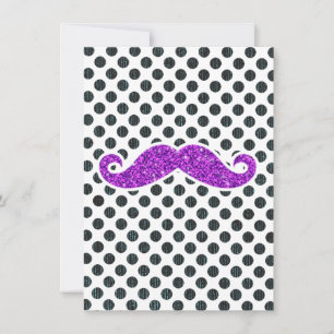 PURPLE PURPURINA MUSTACHE POLKA PUNTOS