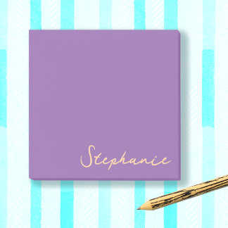 Purple Script personalizado publica notas pegajosa