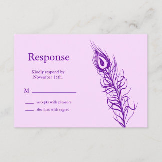 Purple Shake your Tail Feathers RSVP