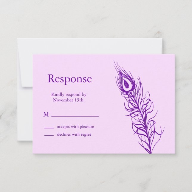 Purple Shake your Tail Feathers RSVP (Anverso)