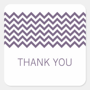 Purple Simple Chevron Gracias Pegatinas