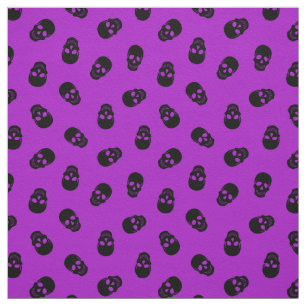 Purple Skull Feliz Halloween Tela moderna
