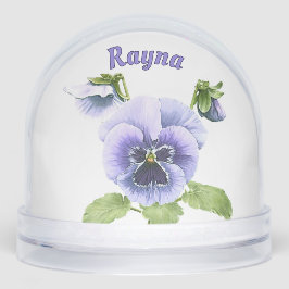 Purple Springtime Pansies Personalized