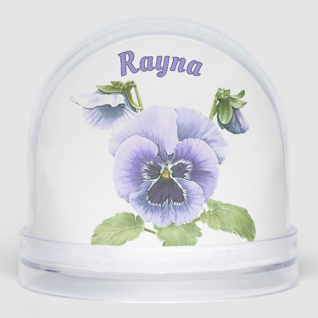 Purple Springtime Pansies Personalized (Anverso)